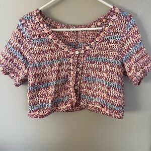 Multicolor Crochet Women Top